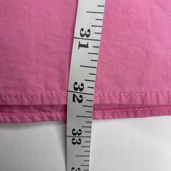 Zara Women's Cotton Poplin Pink Long Sleeve Shirt Dress Barbiecore Plus Sz XL - Picture 9 of 12